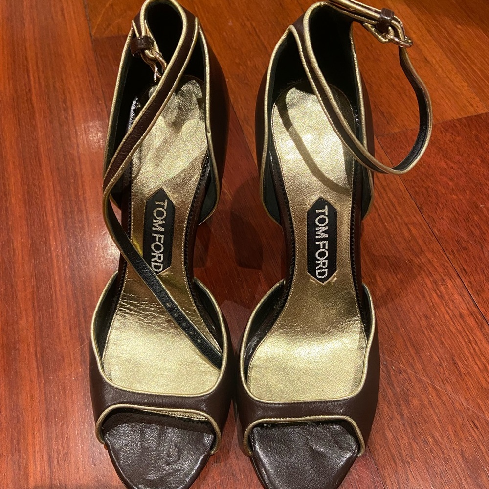 Tom Ford, great condition, brown and gold stilettos